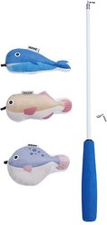 ZEZE Telescopic Fishing Rod Fishing Cat Toy with Catnip, Dark Blue slide 2 of 6