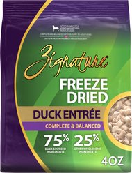 Zignature Duck Entrée Freeze-Dried Dog Food, 4-oz bag