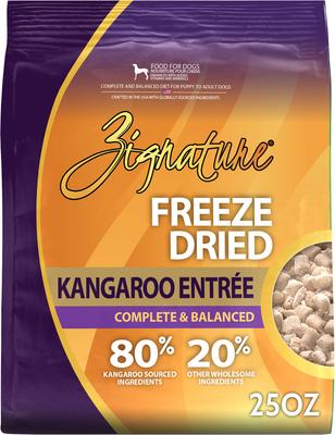 ZIGNATURE Kangaroo Entrée Freeze-Dried Dog Food, 25-oz bag - Chewy.com
