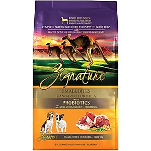 Zignature Kangaroo Formula Small Bites Dry Dog Food, 12.5-lb bag