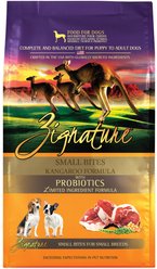 Zignature Kangaroo Formula Small Bites Dry Dog Food, 4-lb bag