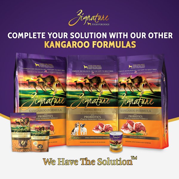 Zignature Kangaroo Formula Small Bites Dry Dog Food