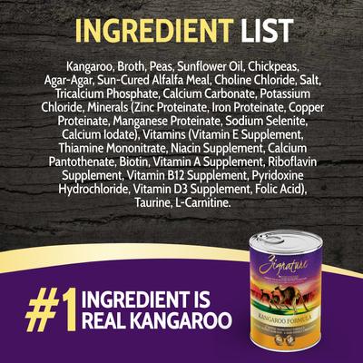 Show full view: Zignature Kangaroo Limited Ingredient Formula Canned Dog Food, 13-oz, case of 12 slide 6 of 11