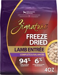 Zignature Lamb Entrée Freeze-Dried Dog Food, 4-oz bag