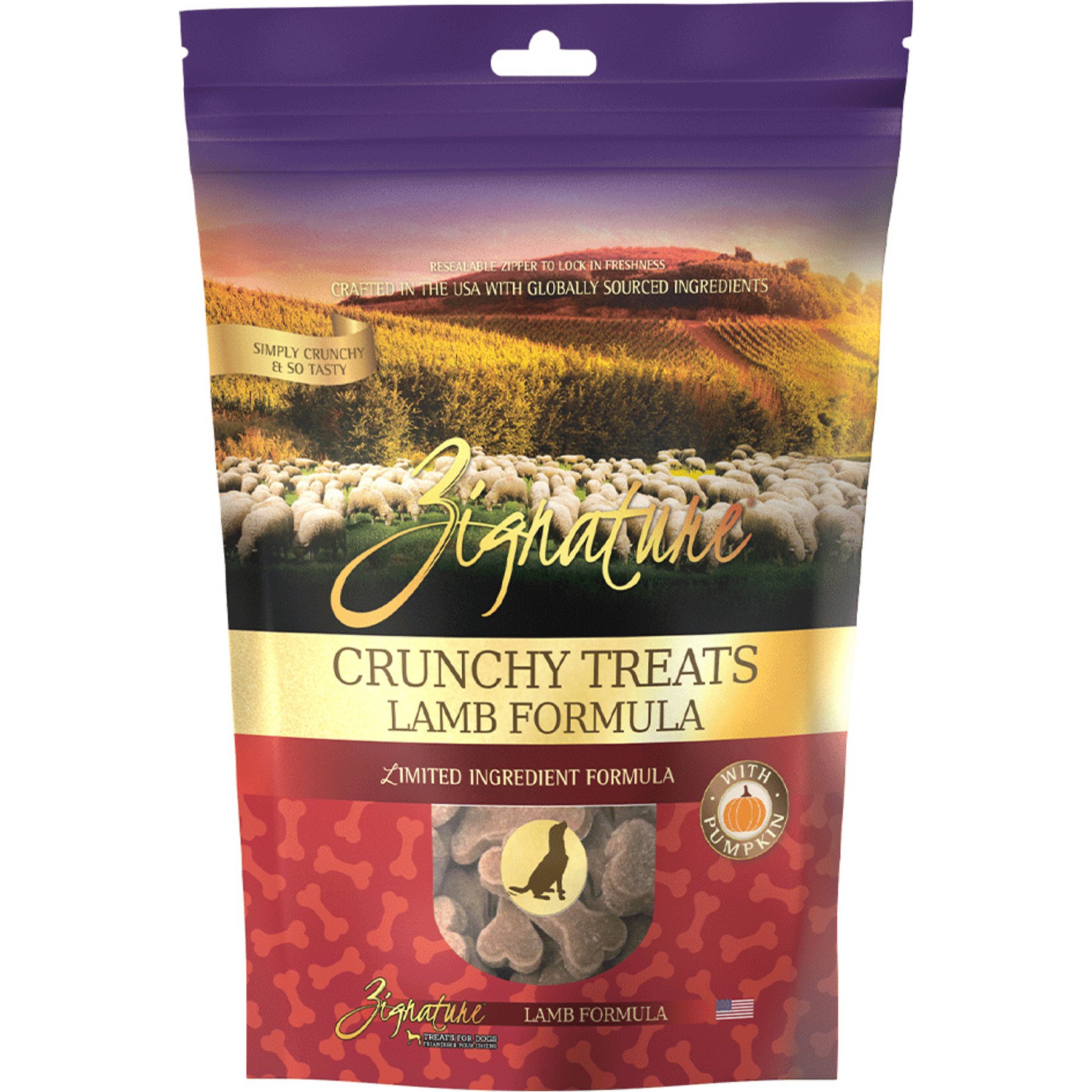 Zignature Crunchy Treats Lamb Formula Dog Treats, 12-oz bag