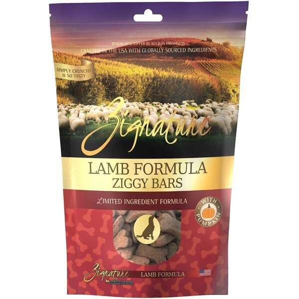 Zignature Grain-Free Goat Formula Ziggy Bars Biscuit Dog Treats