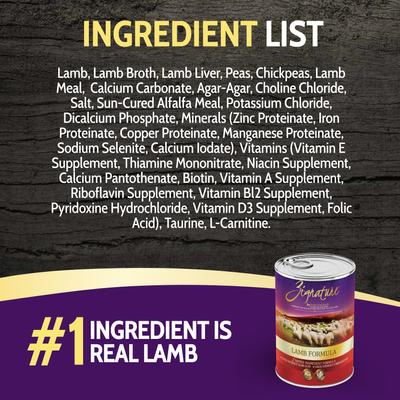 Show full view: Zignature Lamb Limited Ingredient Formula Canned Dog Food, 13-oz, case of 12 slide 6 of 11