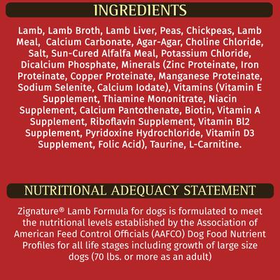 Show full view: Zignature Lamb Limited Ingredient Formula Canned Dog Food, 13-oz, case of 12 slide 8 of 11