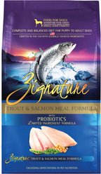 Zignature Limited Ingredient Formula Trout & Salmon Meal Dry Dog Food, 12.5-lb bag slide 1 of 6