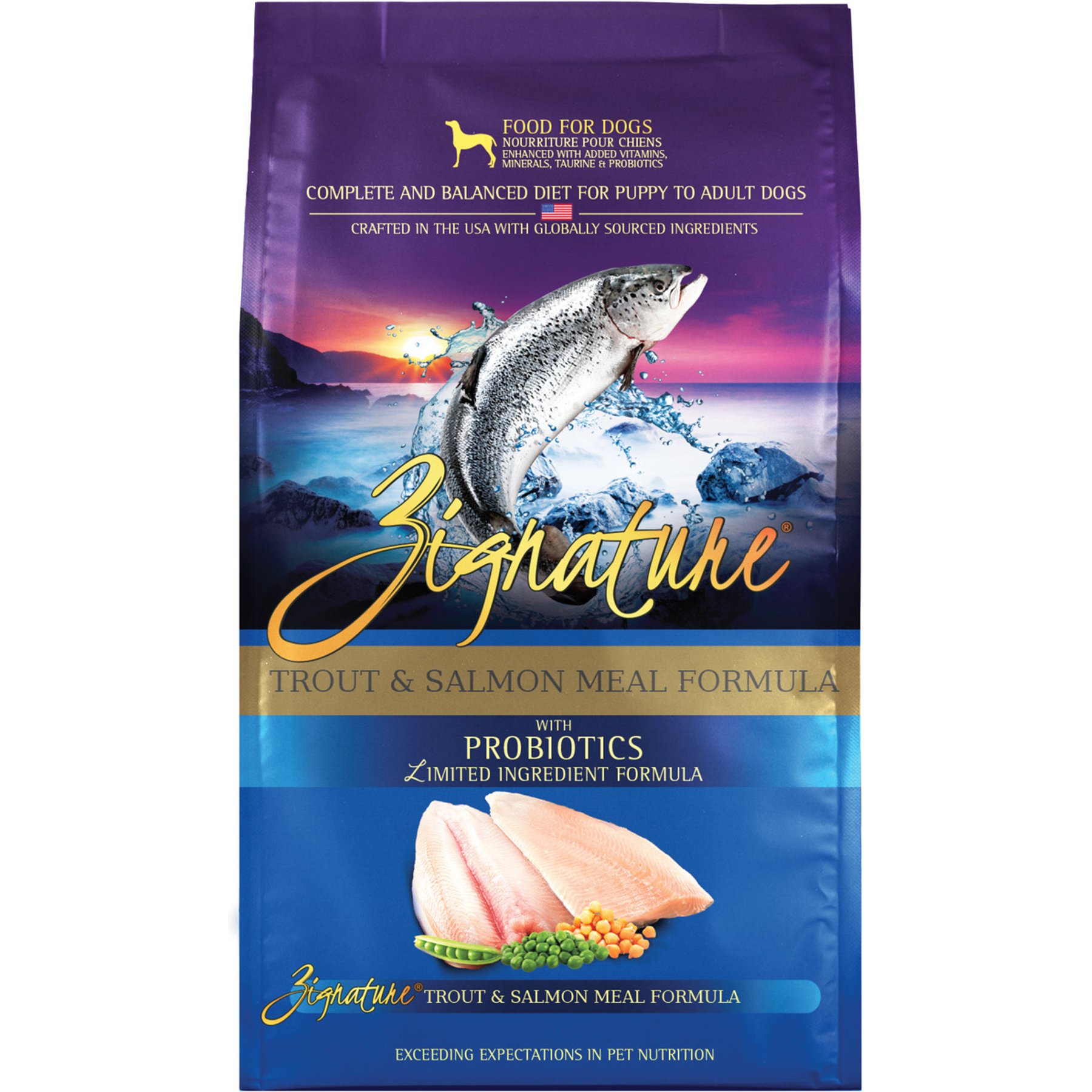 Zignature Trout & Salmon Limited Ingredient Dry Dog Food, 27-lb bag