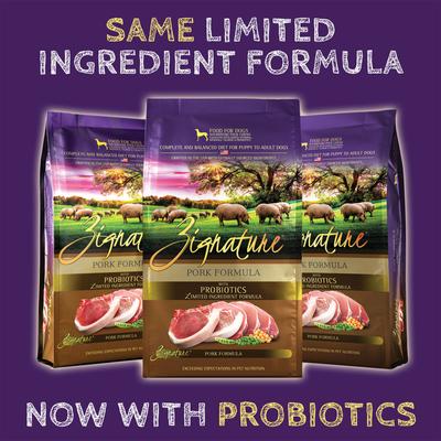 Show full view: Zignature Pork Limited Ingredient Formula Dry Dog Food, 12.5-lb bag slide 3 of 10