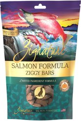 Zignature Salmon Formula Ziggy Bars Biscuit Dog Treats, 12-oz bag