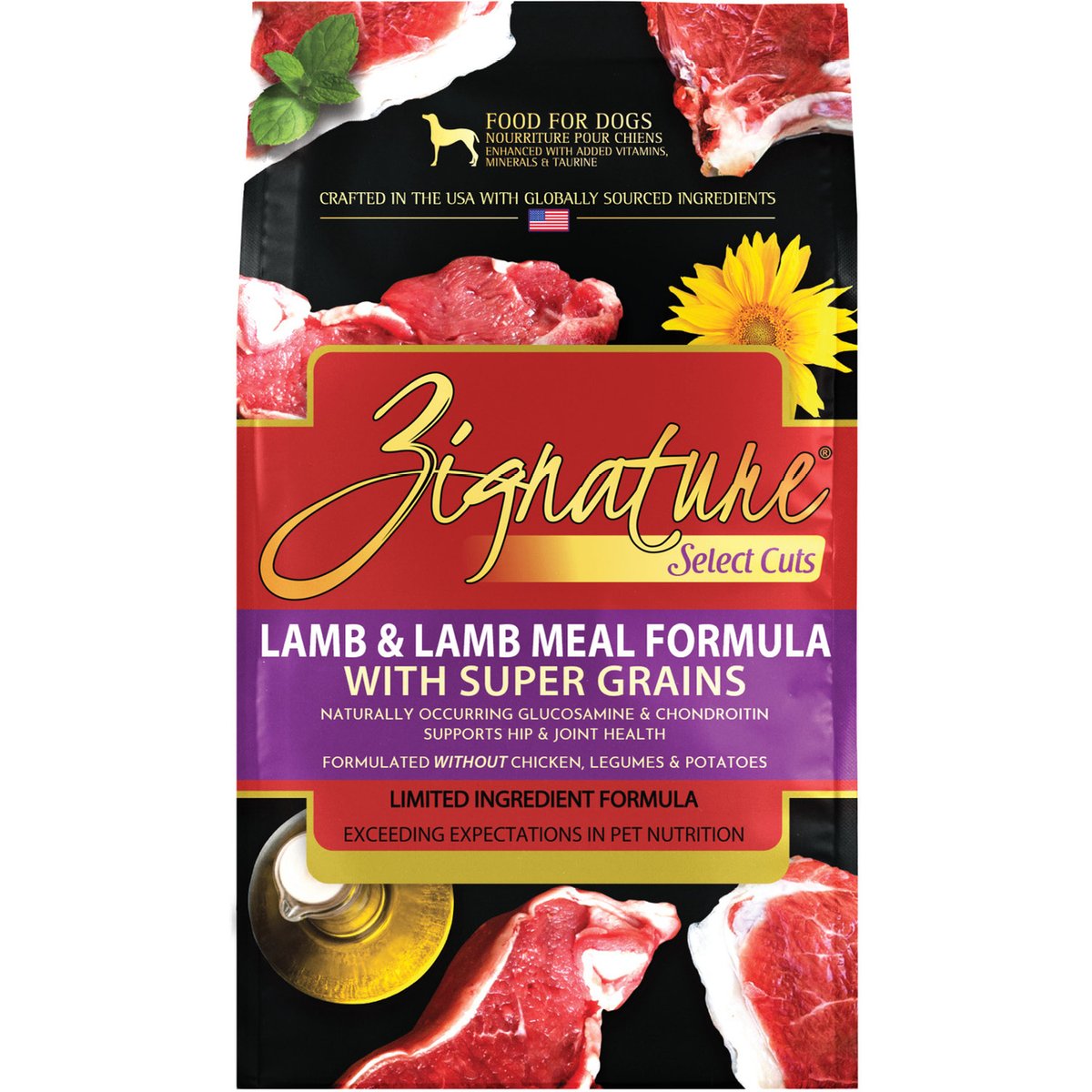Zignature Select Cuts Lamb & Lamb Meal Formula Dry Dog Food, 12.5-lb bag