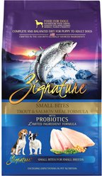 Zignature Small Bites Trout & Salmon Meal Dry Dog Food, 12.5-lb bag
