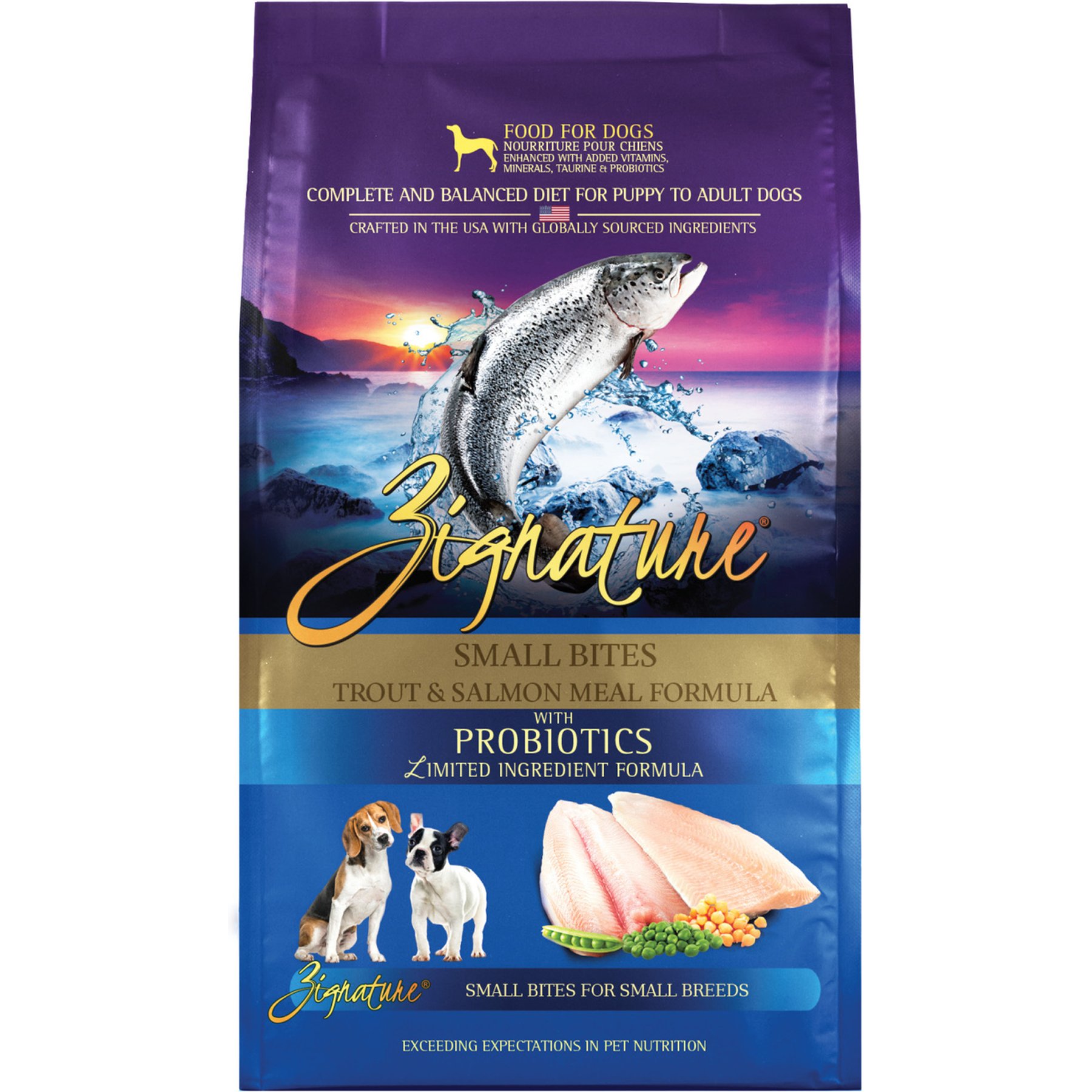 Zignature Small Bites Trout & Salmon Meal Dry Dog Food, 12.5-lb bag