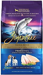 Zignature Small Bites Trout & Salmon Meal Dry Dog Food, 4-lb bag