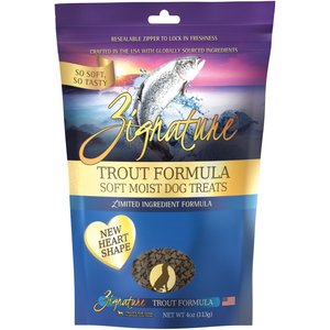 Zignature Trout Flavored Soft Dog Treats, 4-oz bag