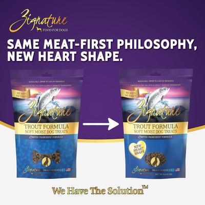 Show full view: Zignature Trout Flavored Soft Dog Treats, 4-oz bag slide 3 of 9