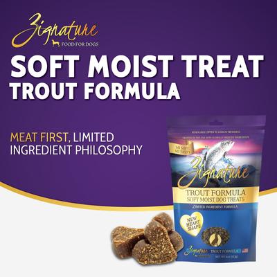 Show full view: Zignature Trout Flavored Soft Dog Treats, 4-oz bag slide 4 of 9