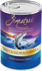 Zignature Trout & Salmon Limited Ingredient Formula Canned Dog Food, 13-oz, case of 12