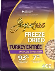 Zignature Turkey Entrée Freeze-Dried Dog Food, 4-oz bag