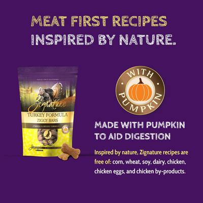 Show full view: Zignature Turkey Formula Ziggy Bars Biscuit Dog Treats, 12-oz bag slide 5 of 8
