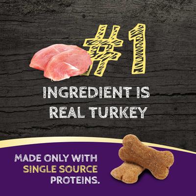 Show full view: Zignature Turkey Formula Ziggy Bars Biscuit Dog Treats, 12-oz bag slide 6 of 8