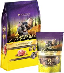 Zignature Turkey Limited Ingredient Formula Grain-Free Dry Food + Turkey Formula Ziggy Bars Biscuit Dog Treats