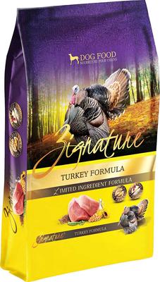 Show full view: Zignature Turkey Limited Ingredient Formula Grain-Free Dry Food + Turkey Formula Ziggy Bars Biscuit Dog Treats slide 2 of 5