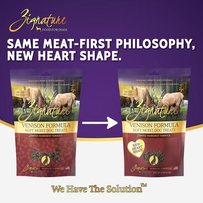 Show full view: Zignature Venison Flavored Soft Dog Treats, 4-oz bag slide 3 of 9