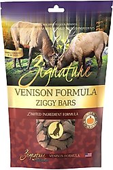 Zignature Venison Formula Ziggy Bars Biscuit Dog Treats, 12-oz bag
