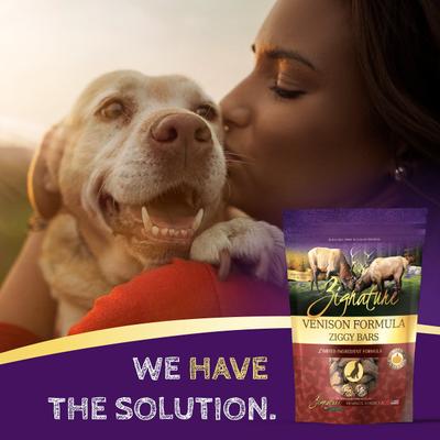 Show full view: Zignature Venison Formula Ziggy Bars Biscuit Dog Treats, 12-oz bag slide 7 of 8