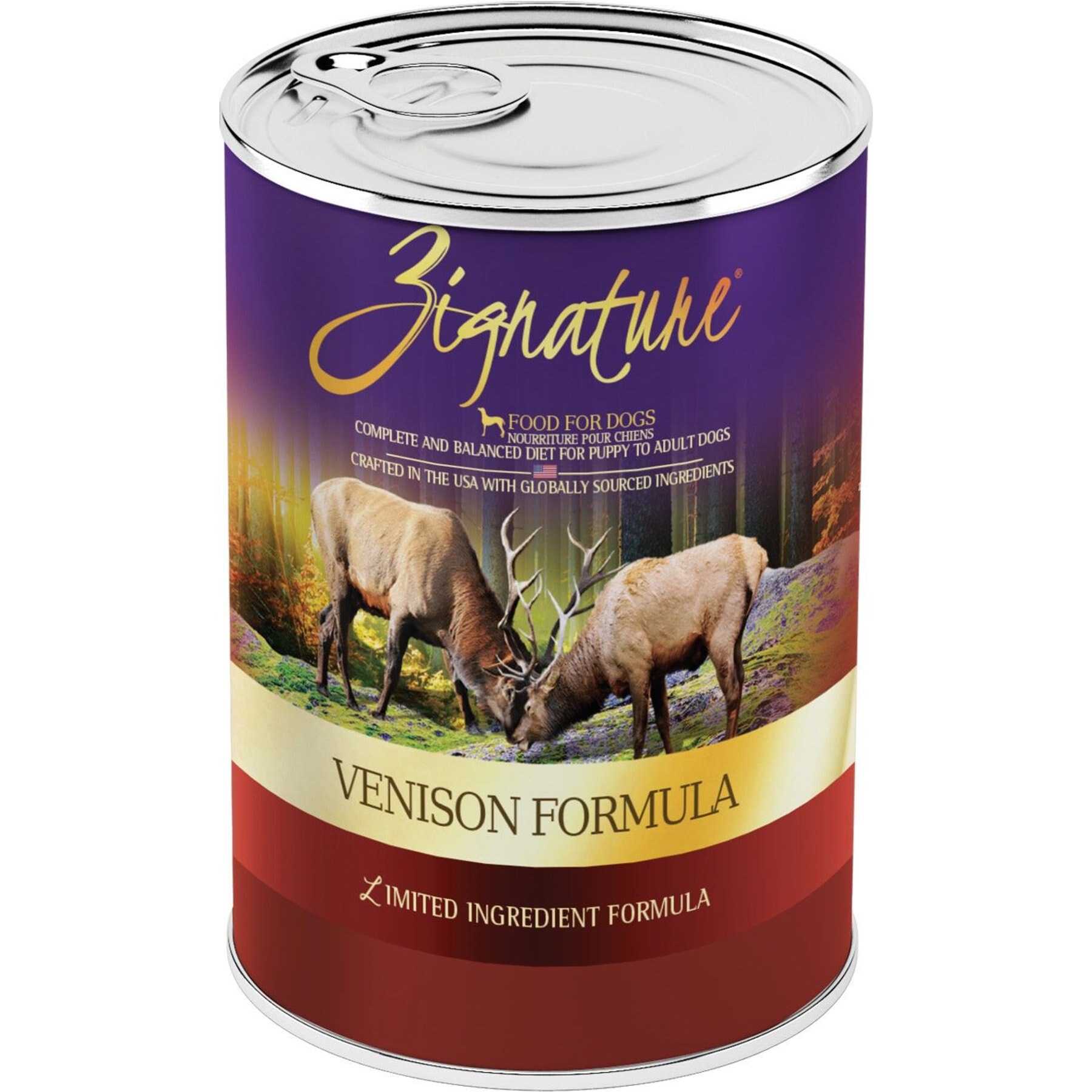 Zignature Venison Limited Ingredient Formula Canned Dog Food, 13-oz, case of 12
