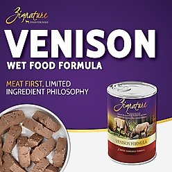 Zignature Venison Limited Ingredient Formula Canned Dog Food, 13-oz, case of 12 slide 2 of 8