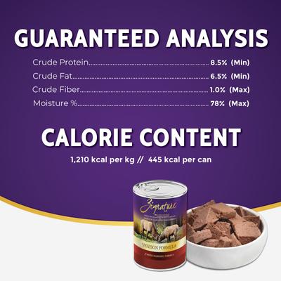 Show full view: Zignature Venison Limited Ingredient Formula Canned Dog Food, 13-oz, case of 12 slide 5 of 10