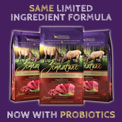 Show full view: Zignature Venison Limited Ingredient Formula Dry Dog Food, 25-lb bag slide 3 of 11