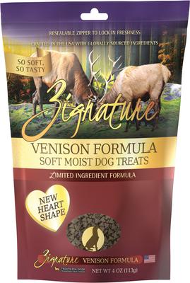 Show full view: Zignature Venison Limited Ingredient Formula Dry Food, 12.5-lb bag + Ziggy Bars Biscuit Treats, 12-oz bag + Soft Dog Treats, 4-oz bag slide 8 of 9