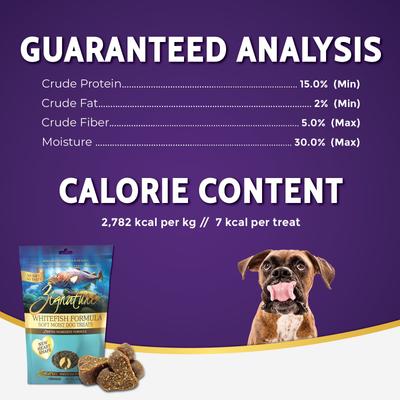 Show full view: Zignature Whitefish Flavored Soft Dog Treats, 4-oz bag slide 7 of 9