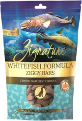 Zignature Whitefish Formula Ziggy Bars Biscuit Dog Treats, 12-oz bag