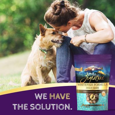 Show full view: Zignature Whitefish Formula Ziggy Bars Biscuit Dog Treats, 12-oz bag slide 7 of 8