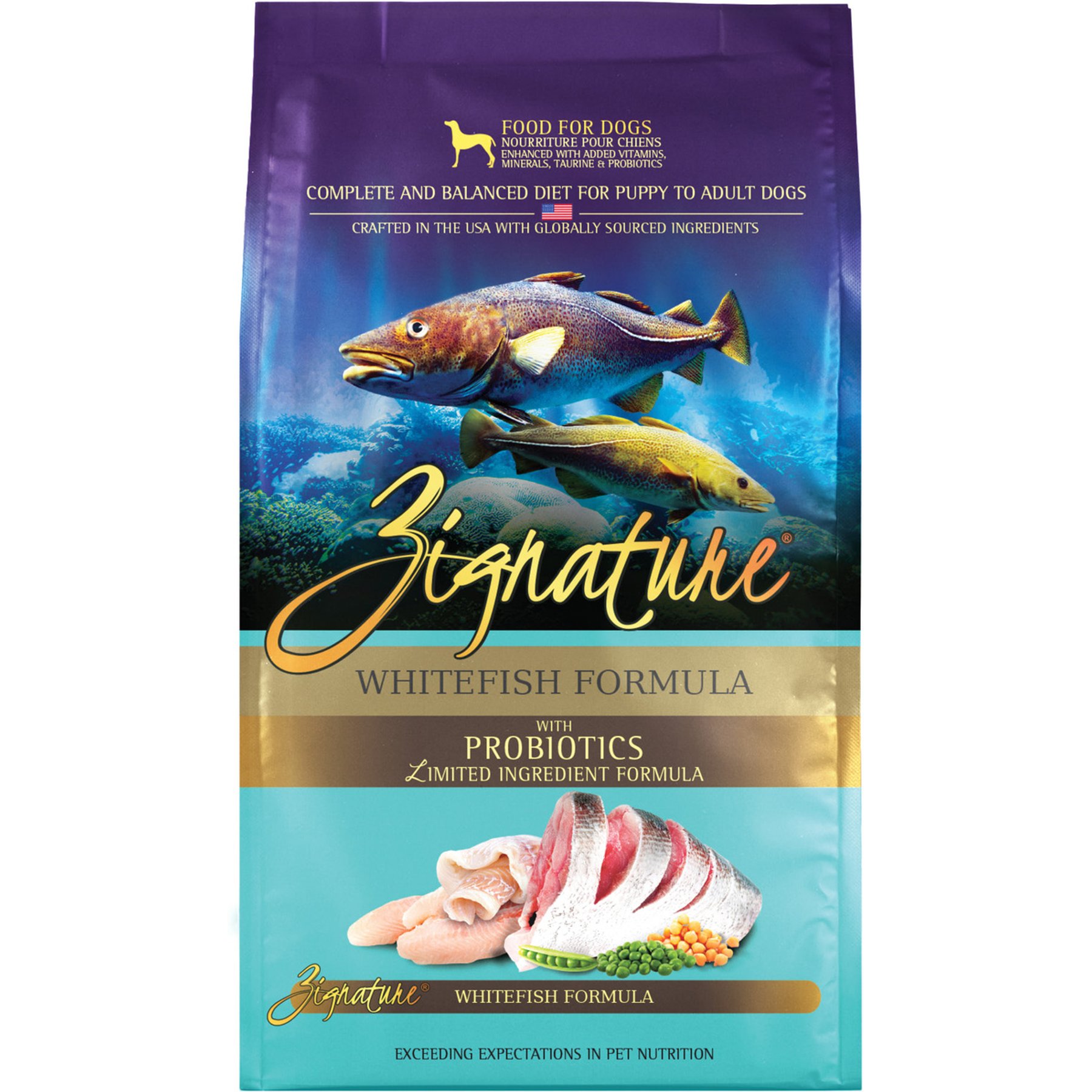 Zignature Whitefish Limited Ingredient Formula Dry Dog Food, 4-lb bag