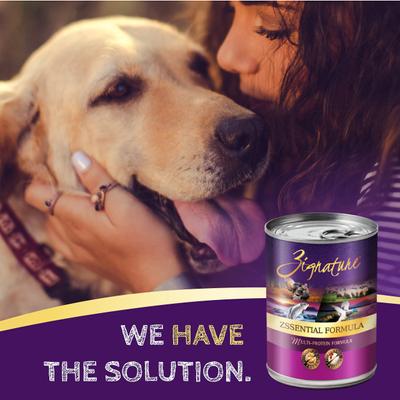 Show full view: Zignature Zssential Multi-Protein Formula Canned Dog Food, 13-oz, case of 12 slide 7 of 11