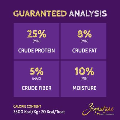 Show full view: Zignature Zssential Multi-Protein Formula Dry Food, 12.5-lb bag + Ziggy Bars Biscuit Dog Treats, 12-oz bag slide 8 of 9