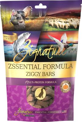 Show full view: Zignature Zssential Multi-Protein Formula Dry Food, 12.5-lb bag + Ziggy Bars Biscuit Dog Treats, 12-oz bag slide 6 of 9