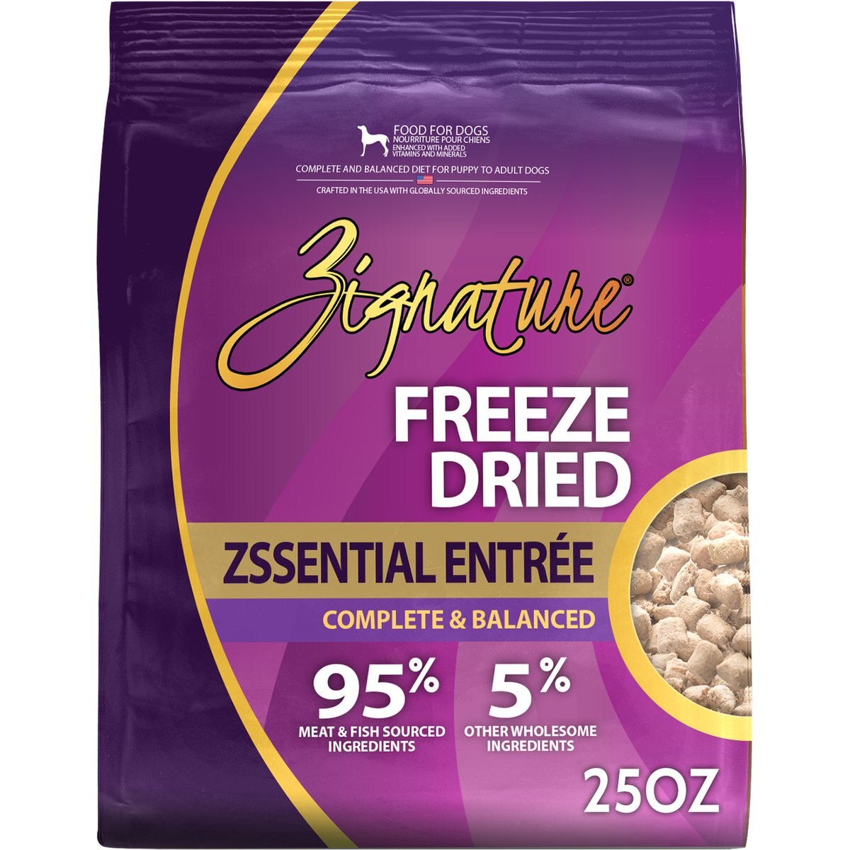 Zignature Zssential Multi-Protein Formula Entrée Freeze-Dried Dog Food, 25-oz bag