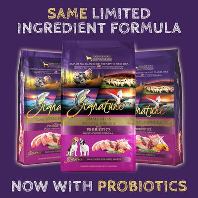 Show full view: Zignature Zssential Multi-Protein Formula Small Bites Dry Dog Food, 4-lb bag slide 5 of 11