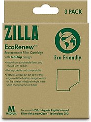 Zilla Aquatic Reptile EcoRenew Filter Cartridges, Medium: 20-gal, 3 count