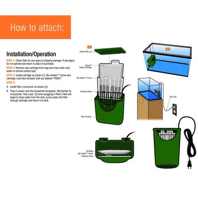 Show full view: Zilla Aquatic Reptile Internal Aquarium Filter, 40-gal slide 7 of 11