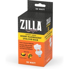 Zilla Canopy Series Fluorescent UVB/UVA Bulbs, Desert, 20 W