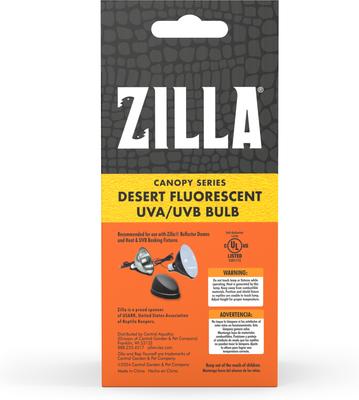 Show full view: Zilla Canopy Series Fluorescent UVB/UVA Bulbs, Desert, 20 W slide 6 of 10